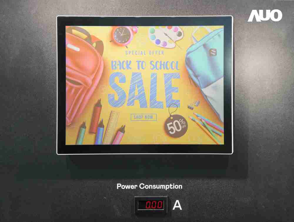 财神娱乐展示胆固醇液晶超低耗能户外全彩显示器，，，，ChLC（胆固醇液晶）以双稳态技术使静态显示零功耗，，，，具省电、、高彩度、、、、环保的特性，，还整合软硬件系统解决方案，，可透过单一云端平台管理